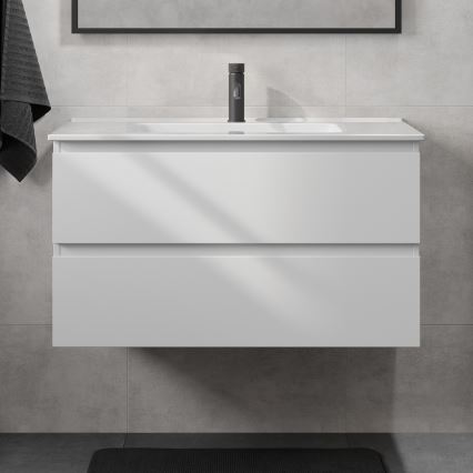 KENWOOD 91 cm kylpyhuonekaappi pesualtaalla, valkoinen