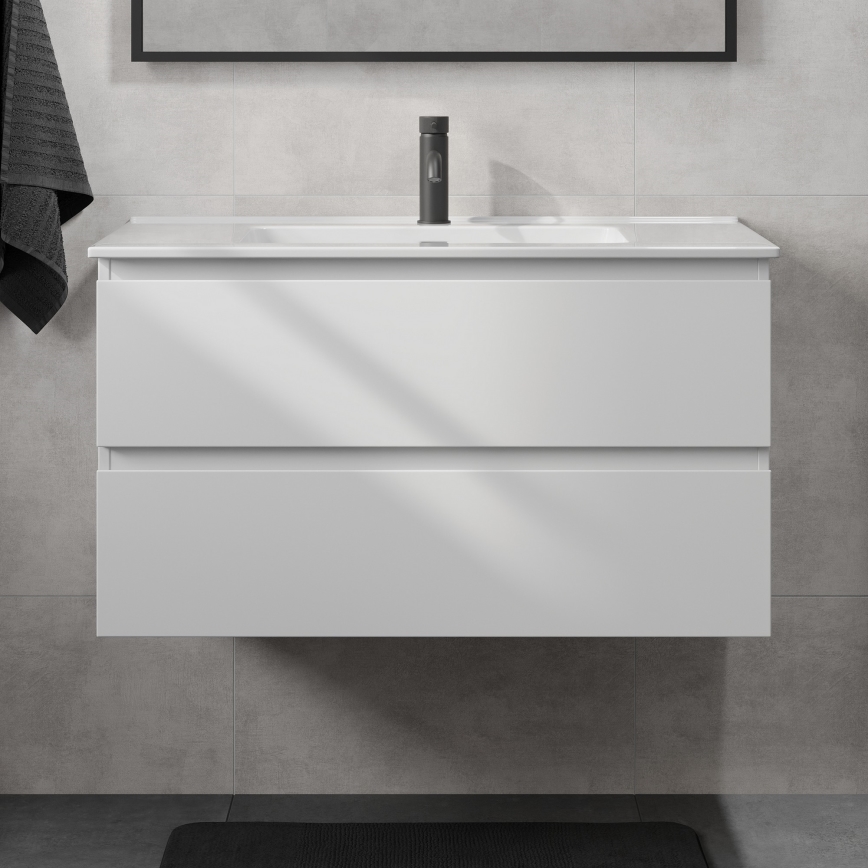 KENWOOD 91 cm kylpyhuonekaappi pesualtaalla, valkoinen