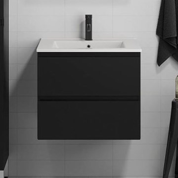 KENWOOD-kylpyhuoneen allaskaappi pesualtaalla 61x52x47 cm musta