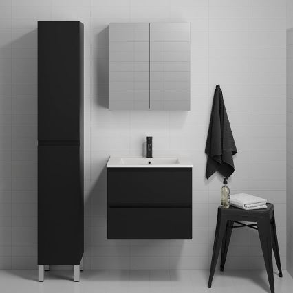 KENWOOD-kylpyhuoneen allaskaappi pesualtaalla 61x52x47 cm musta
