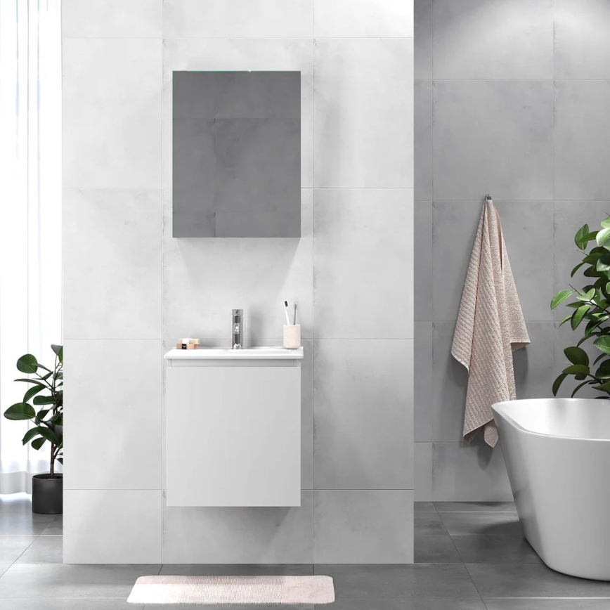 KENWOOD kylpyhuonekaappi pesualtaalla 51x55x41 cm, valkoinen