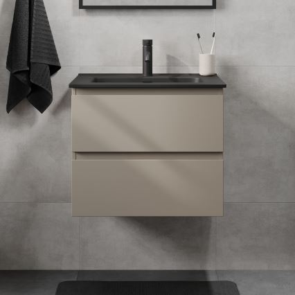 KENWOOD kylpyhuonekaappi pesualtaalla 61x52x45 cm Marakesh/musta