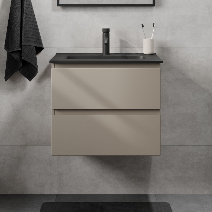 KENWOOD kylpyhuonekaappi pesualtaalla 61x52x45 cm Marakesh/musta