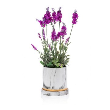 Keraaminen kukkaruukku kulhon kanssa HANYA 13x13 cm marmorinen sisustus