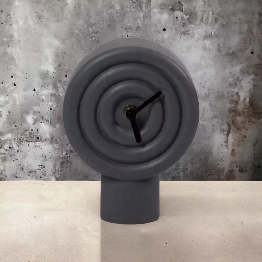 Keraaminen pöytäkello 16 cm 1xAA harmaa