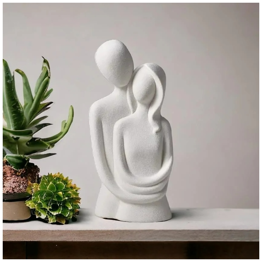 Keraaminen pöytäkoriste 21x8,5x10 cm, valkoinen