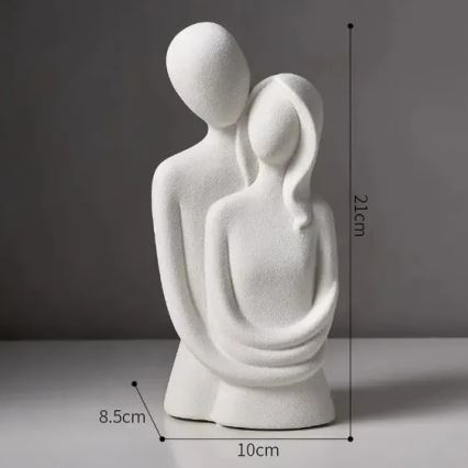 Keraaminen pöytäkoriste 21x8,5x10 cm, valkoinen