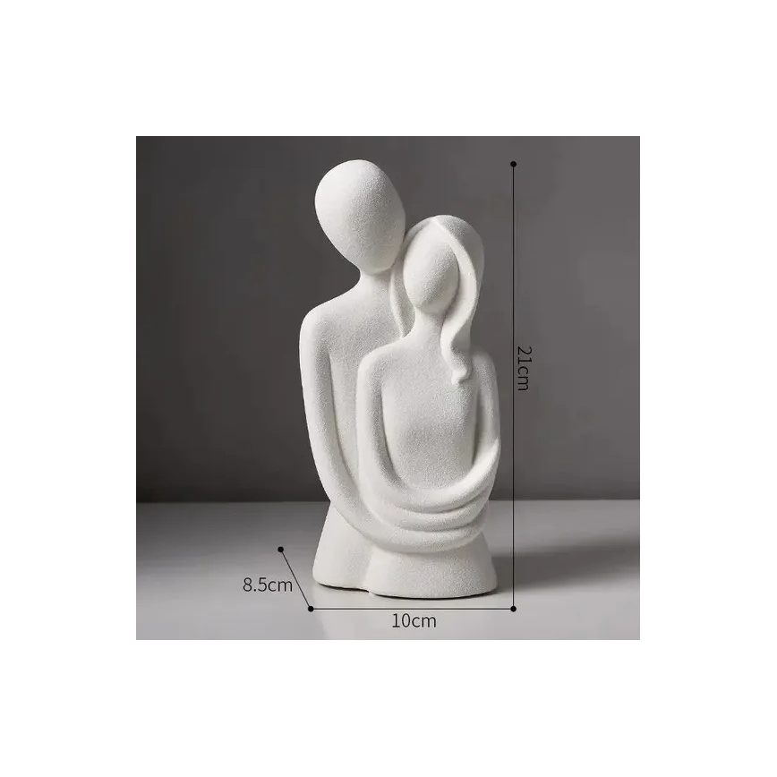 Keraaminen pöytäkoriste 21x8,5x10 cm, valkoinen