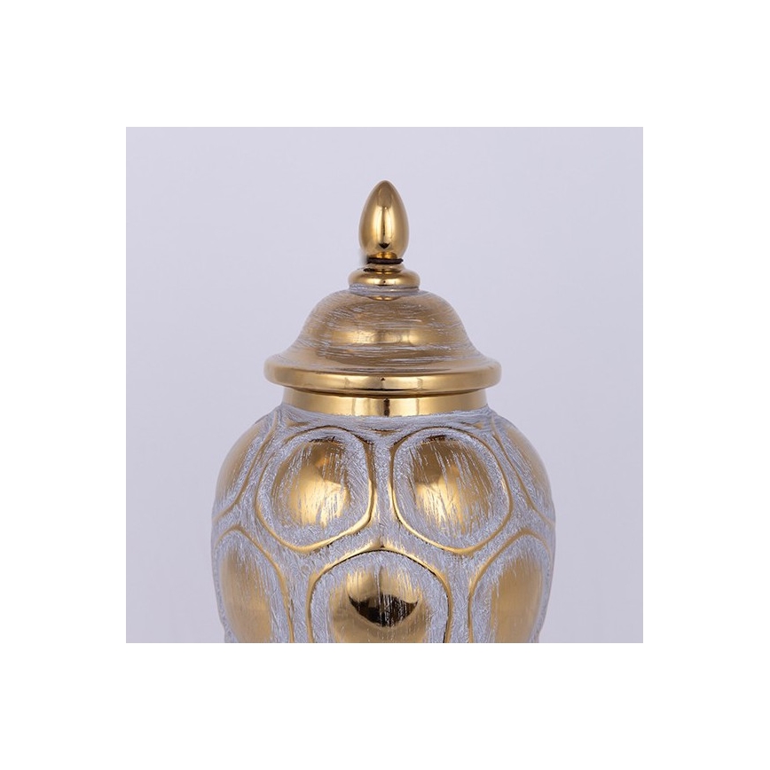 Keraaminen purkki 35x18,5 cm kulta/harmaa