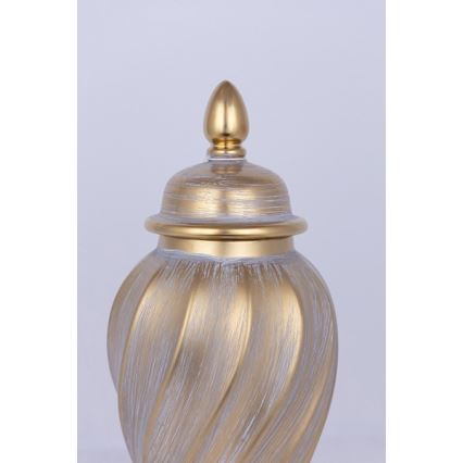 Keraaminen purkki 40,8x17,5 cm kulta/harmaa