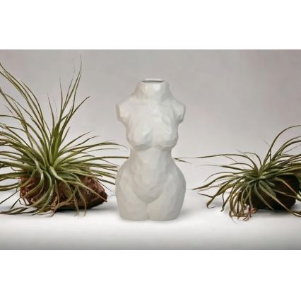 Keramiikkavaasi 30 cm – valkoinen