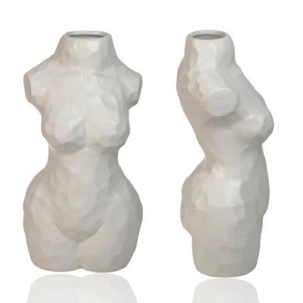 Keramiikkavaasi 30 cm – valkoinen