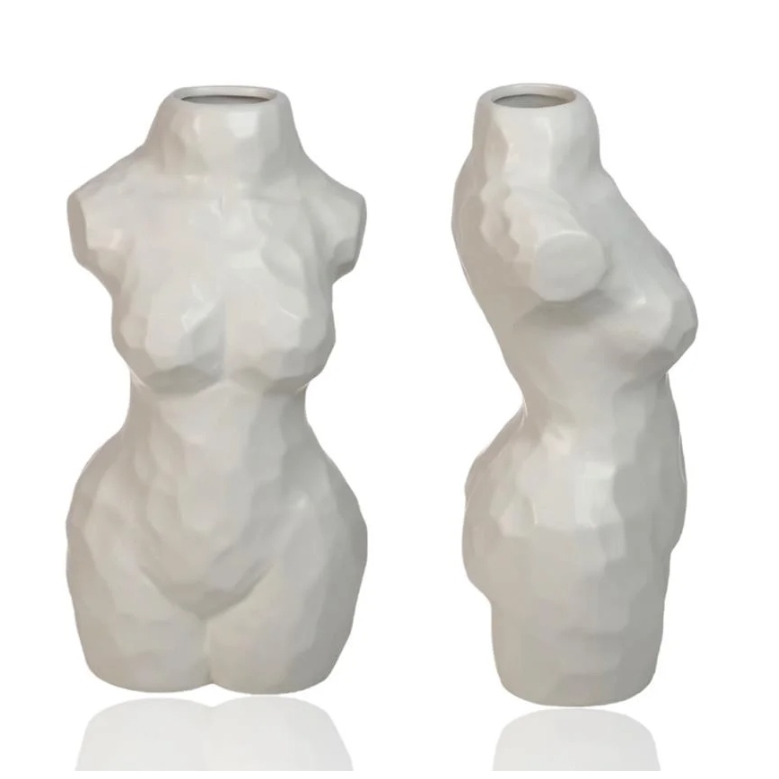 Keramiikkavaasi 30 cm – valkoinen