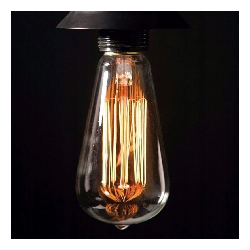 Kestävä koristeellinen himmennettävä polttimo SELEBY ST64 E27/40W/230V 2200K