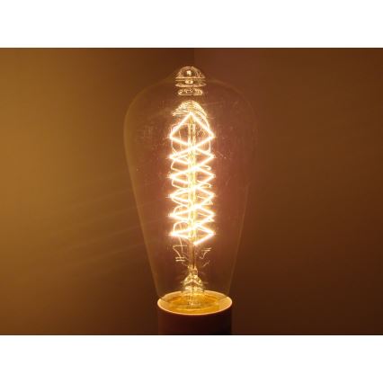 Kestävä koristeellinen himmennettävä polttimo SELEBY ST64 E27/40W/230V 2200K