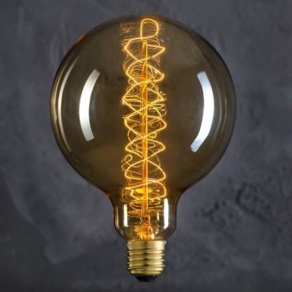 Kestävä koristeellinen himmennettävä polttimo SELRED G125 E27/60W/230V 2200K 260 lm