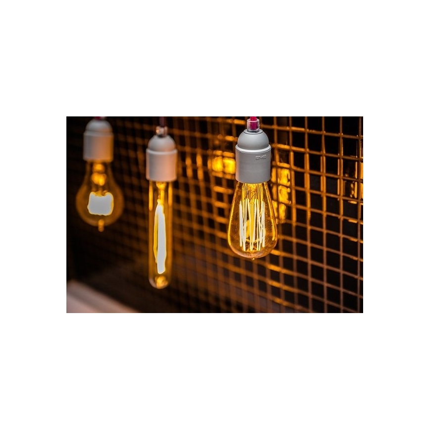 Kestävä koristeellinen himmennyspolttimo SELEBY ST64 E27/60W/230V 2200K