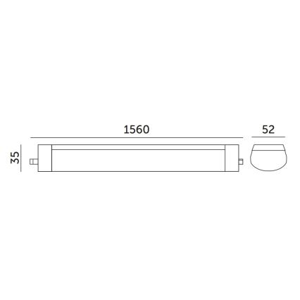 Kestävä loistelamppu LED/48W/230V IP65 4000K 156 cm