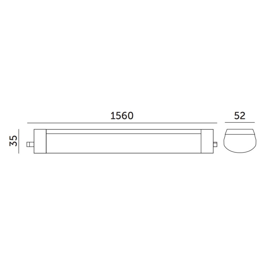 Kestävä loistelamppu LED/48W/230V IP65 4000K 156 cm