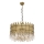 Ketjulla roikkuva kattokruunu CRYSTALLINE 8xE27/40W/230V, halkaisija 60 cm, messinki