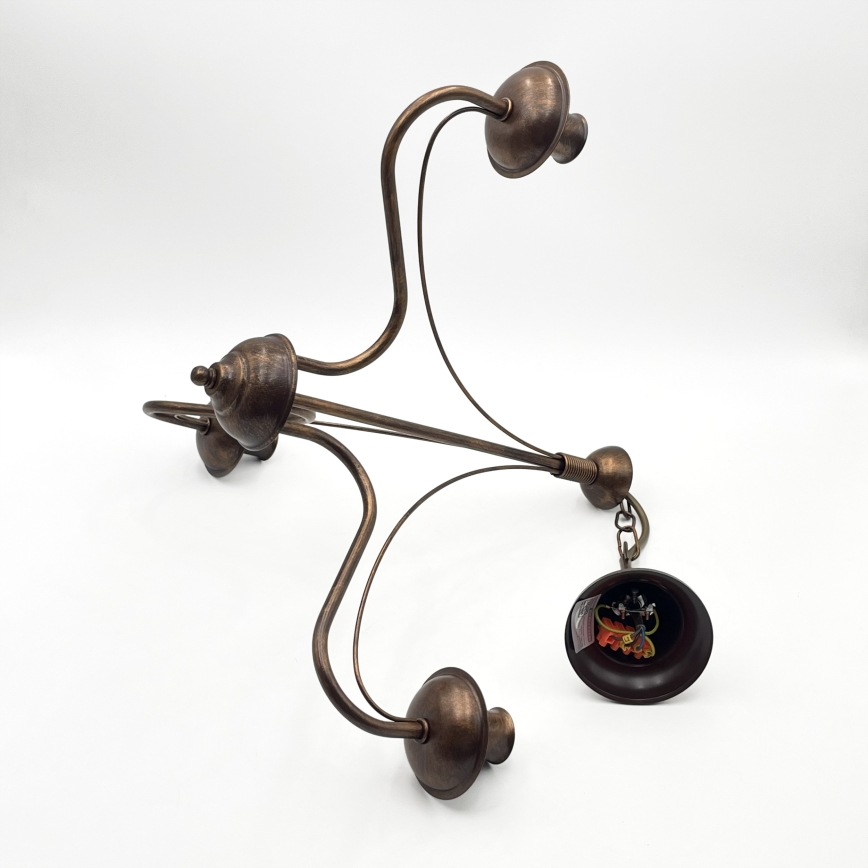 Ketjullinen kattokruunu ANTON 3xE14/15W/230V pronssinvärinen