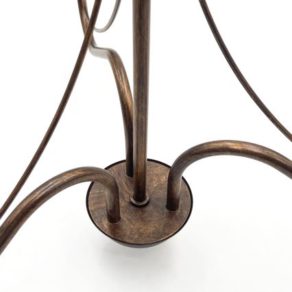 Ketjullinen kattokruunu ANTON 3xE14/15W/230V pronssinvärinen