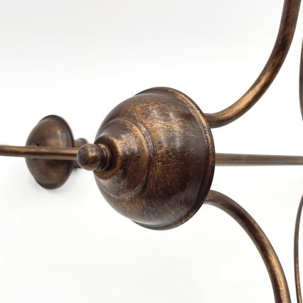 Ketjullinen kattokruunu ANTON 3xE14/15W/230V pronssinvärinen