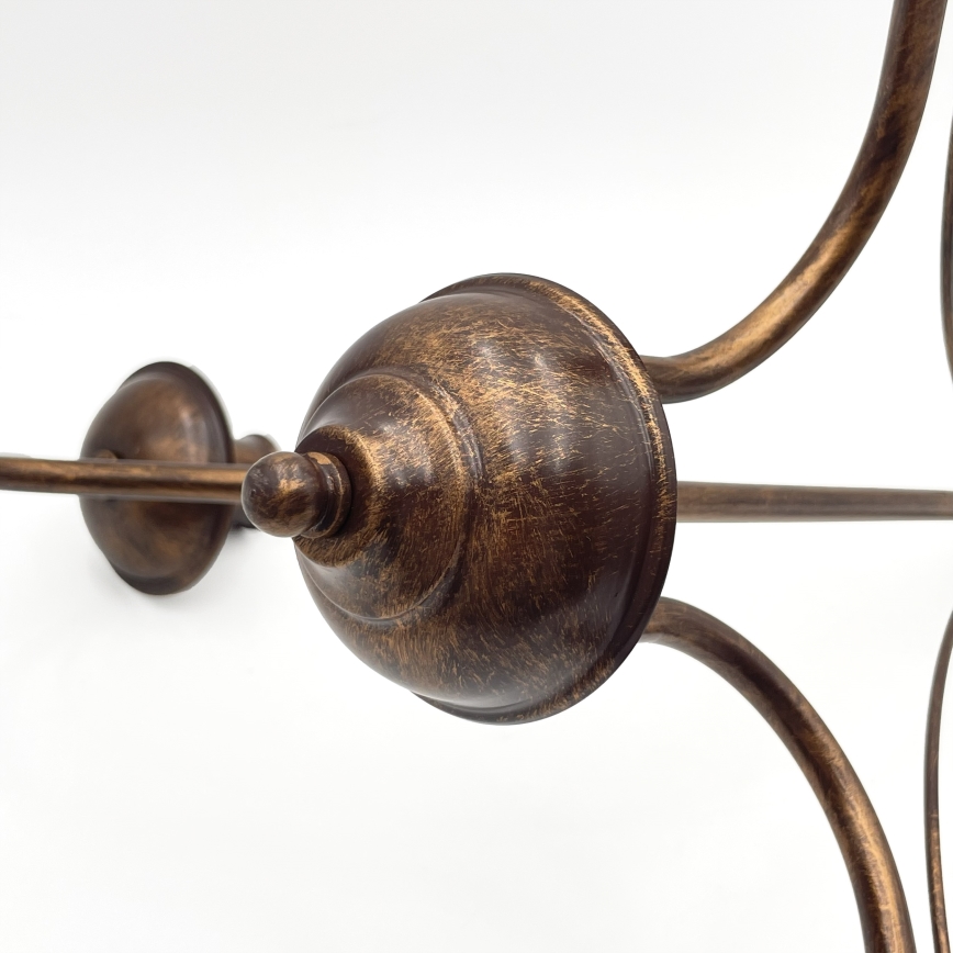 Ketjullinen kattokruunu ANTON 3xE14/15W/230V pronssinvärinen