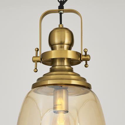 Ketjullinen riippuvalaisin BOTTLE 1xE27/40W/230V kultainen
