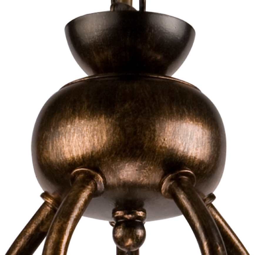 Ketjullinen riippuvalaisin RETRO II 5xE27/60W/230V musta patina