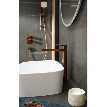 KFA Armatura 4522-815-34 - Pesuallashana + tyhjennysventtiili MALAGA 15,9 cm ruusukulta