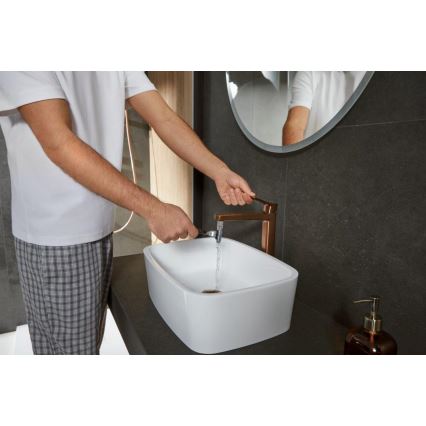 KFA Armatura 4522-815-34 - Pesuallashana + tyhjennysventtiili MALAGA 15,9 cm ruusukulta