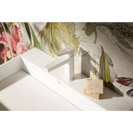 KFA Armatura 4522-815-44 - Pesuallosekoitin + MALAGA-tyhjennysventtiili 15,9 cm valkoinen