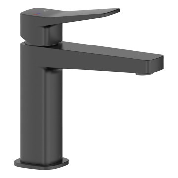 KFA Armatura 4522-815-81 - Pesuallashana + tyhjennysventtiili MALAGA 15,9 cm musta