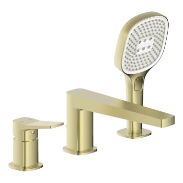 KFA Armatura 4525-210-31 - Kolmireikäinen ammehana MALAGA, harjattu kullanvärinen