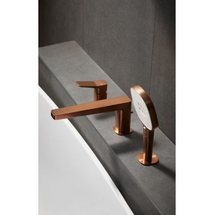 KFA Armatura 4525-210-34 - 3-reikäinen ammehana MALAGA ruusukultainen