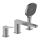KFA Armatura 4525-210-61 - MALAGA kolmireikäinen ammehana, metallinhohtoinen harmaa