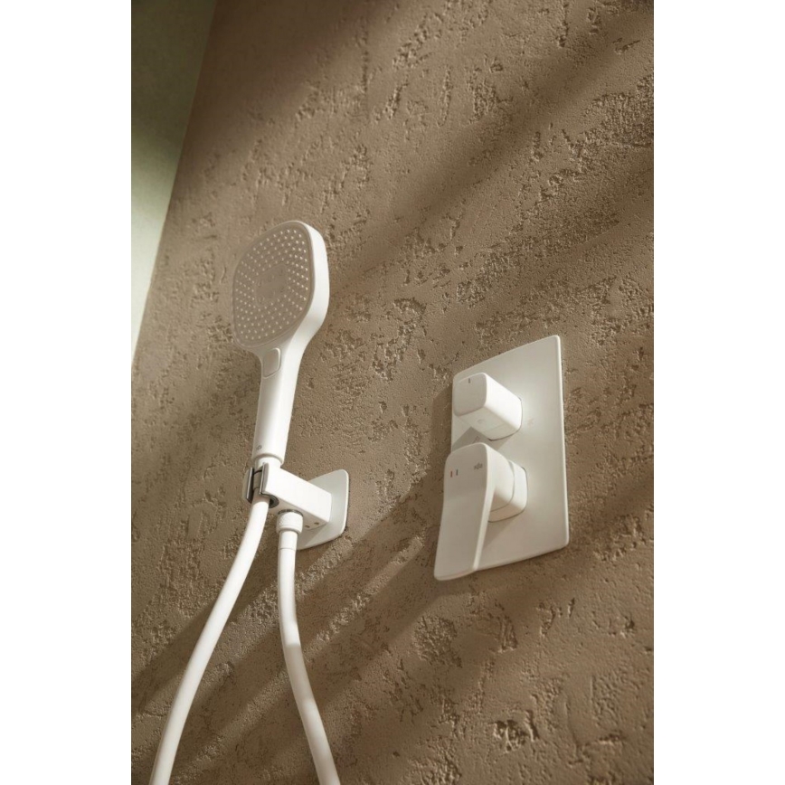 KFA Armatura 4529-301-44 - MALAGA-suihkusetti sisäänrakennettavalla suihkusekoittimella, valkoinen