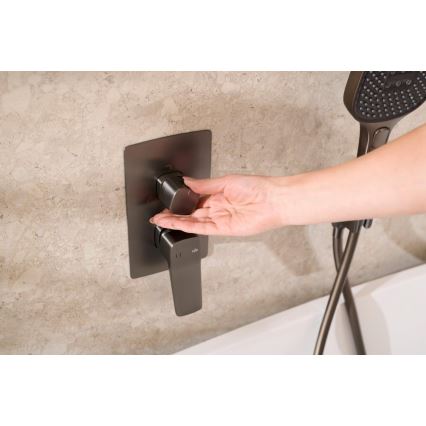 KFA Armatura 4529-301-61 - MALAGA uppoasennettava suihkusetti, metallinhohtoinen harmaa