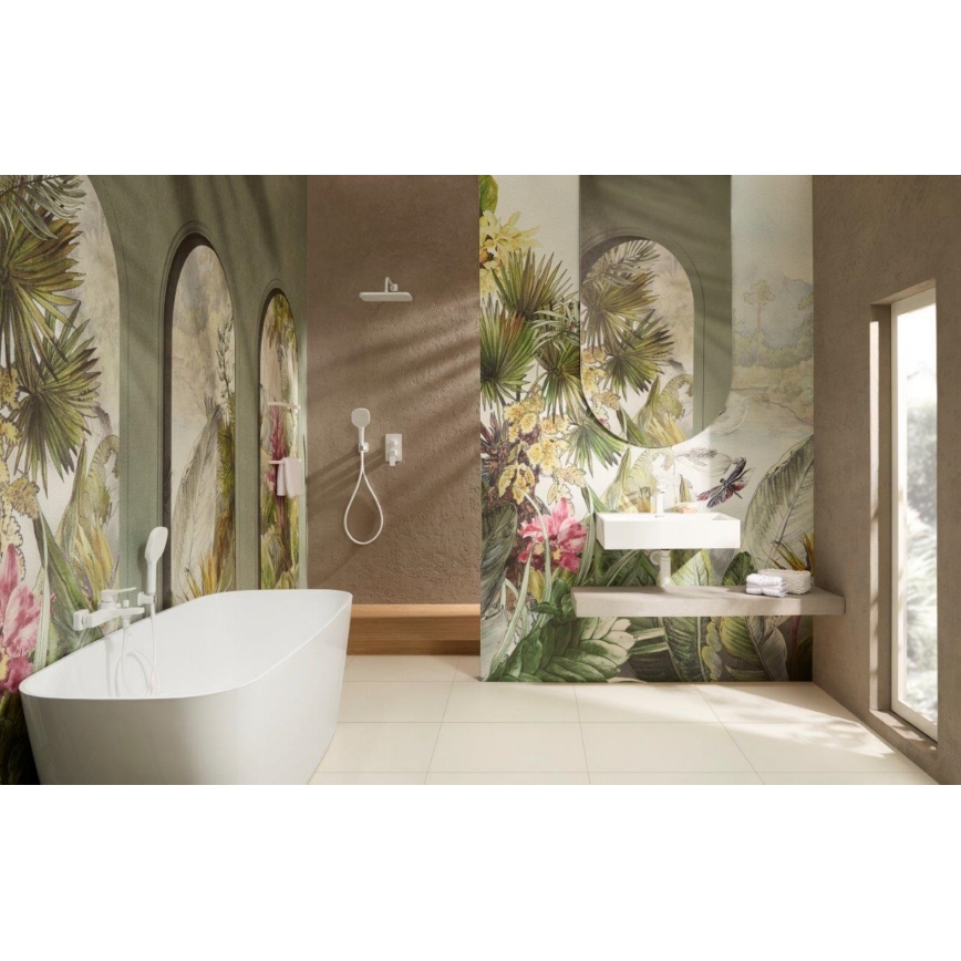 KFA Armatura 4529-501-44 - Suihkusetti upotettavalla hanalla MALAGA, valkoinen