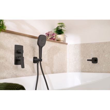 KFA Armatura 4529-501-81 - Suihkusetti seinään upotettavalla hanalla MALAGA musta
