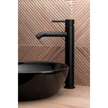 KFA Armatura 5032-612-81 - Altaan hana + jäte ylivuoto MOZA 33 cm matta musta