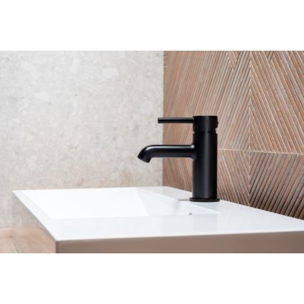 KFA Armatura 5032-815-81 - Altaan hana + jäte ylivuoto MOZA 15,2 cm matta musta