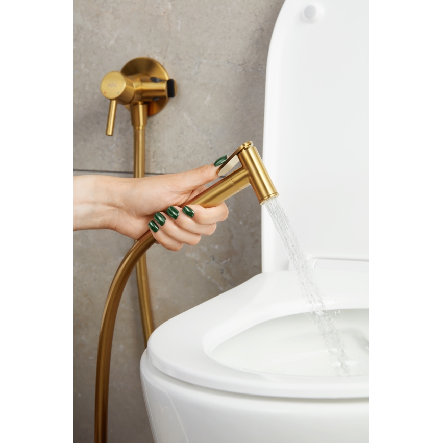 KFA Armatura 5039-512-31 - Suihkulla varustettu bideehana piiloasennukseen MOZA maa kulta