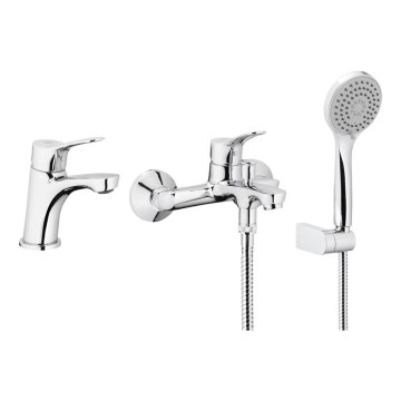 KFA Armatura 5241-003-00 - Kylpyammesarja hanalla + altaan hana MORRIS kiiltävä kromi