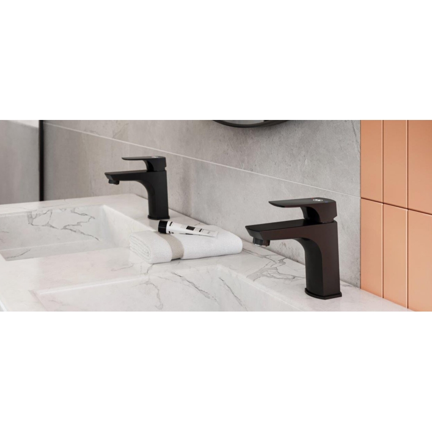 KFA Armatura 5532-815-81 - Altaan hana + jäte ylivuoto MOKAIT 13,9 cm messinki/matta musta