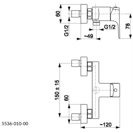 KFA Armatura 5536-010-81 - Suihkuhana MOKAIT matta musta