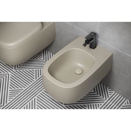 KFA Armatura 5537-015-81 - Bidee-hana + jäte ylivuoto MOKAIT messinki/matta musta