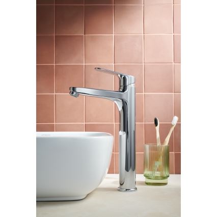 KFA Armatura 5552-712-00 - Pesuallashana + ylivuotolla varustettu viemäri OTAVA 30,2 cm kiiltävä kromi