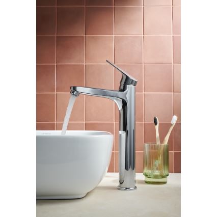 KFA Armatura 5552-712-00 - Pesuallashana + ylivuotolla varustettu viemäri OTAVA 30,2 cm kiiltävä kromi